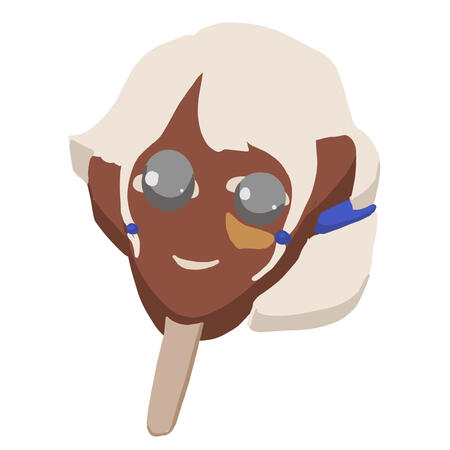 Aurora popsicle. Illustrated by @Visceralhit on twt/bsky.